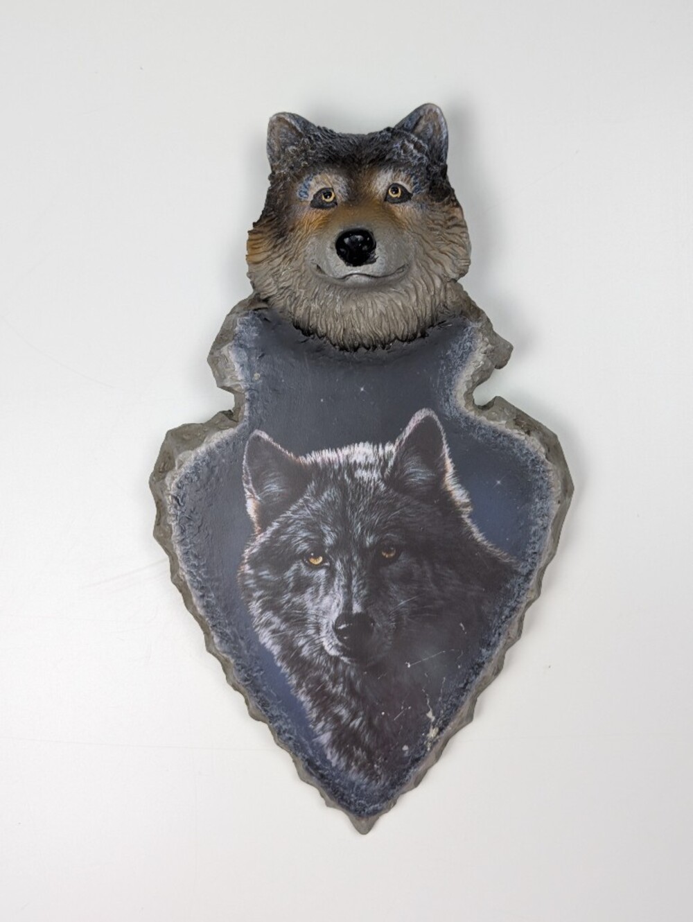 Bradford Exchange Wolf Arrowhead Plaque Mystic Watcher Vivi Crandall 3D